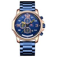 Men Wrist Watch Zinc Alloy with Glass & 304 Stainless Steel Chinese watch movement nickel lead & cadmium free Life water resistant & multifunctional & for man Approx 9.05 Inch  Sold By PC