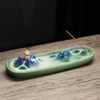 Backflow Incense Burner, Porcelain, handmade, for home and office & durable & multifunctional, 224x70x40mm, Sold By PC