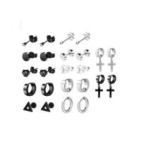 Stainless Steel Drop Earring, 316 Stainless Steel, Vacuum Ion Plating, 12 pieces & for man, 2-9mm, Sold By Set