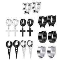 Stainless Steel Drop Earring, 316 Stainless Steel, Vacuum Ion Plating, 8 pieces & Unisex, 4x9mm, Sold By Set