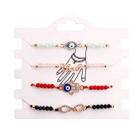 Fashion Create Wax Cord Bracelets Zinc Alloy with Wax Cord & Plastic plated Adjustable & for woman & with rhinestone Sold By PC