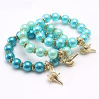 Children Bracelet & Bangle ABS Plastic Pearl with Zinc Alloy gold color plated for children Length Approx 15 cm Sold By PC