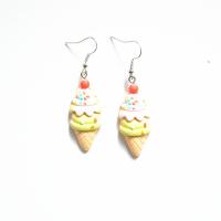 Resin Earring, with Tibetan Style, Cartoon, different styles for choice & for woman, multi-colored, 20x55mm, Sold By Pair
