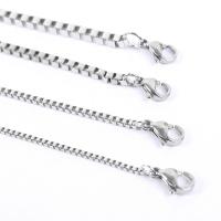 Titanium Steel Necklace & box chain original color Sold By PC