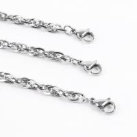 Stainless Steel Chain halskæde, forskellig størrelse for valg, oprindelige farve, Solgt af PC