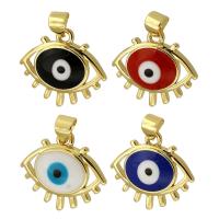 Evil Eye Pendants Brass gold color plated fashion jewelry & DIY & enamel Approx 3mm Sold By PC
