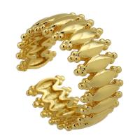 Ring Finger mosiądz, Platerowane w kolorze złota, biżuteria moda & dla kobiety, złoty, 9mm, otwór:około 3mm, rozmiar:7, sprzedane przez PC