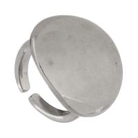 Brass prst prsten, Mosaz, lesklý, módní šperky & pro ženy, stříbro, 24x24mm, Otvor:Cca 3mm, Velikost:5.5, Prodáno By PC
