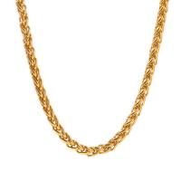Edelstahl Schmuck Halskette, 304 Edelstahl, mit Verlängerungskettchen von 6, 18K vergoldet, Modeschmuck & verschiedene Stile für Wahl & für Frau, goldfarben, 6mm, Länge:40 cm, 17 cm, verkauft von PC