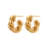 Boucle d'oreille de gaujon en acier inoxydable, Acier inoxydable 304, pour femme, doré, 5.90x17.10mm, Vendu par paire