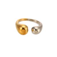Vinger Ring in edelstaal, 304 roestvrij staal, voor vrouw, gemengde kleuren, 8.10x25.10mm, Maat:7, Verkocht door PC