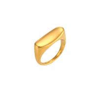 Anel de dedo de aço inoxidável, Aço inoxidável 304, tamanho diferente para a escolha & para mulher, dourado, 20.60x21.90mm, vendido por PC
