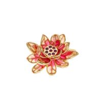 Enamel Brooch Brass micro pave cubic zirconia & for woman nickel lead & cadmium free Sold By PC