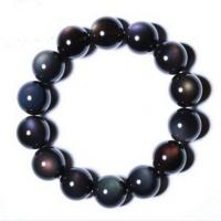 Gemstone Bracelets, Obsidian, Unisex & different size for choice, Length:Approx 7.09 Inch, Sold By PC