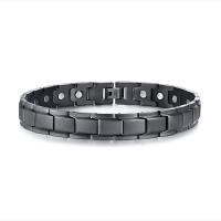 Stainless Steel Anklet, 304 Stainless Steel, fashion jewelry & for man, black, 12mm, Length:Approx 10.24 Inch, Sold By PC