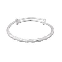 Brass Bracelet & Bangle, Bamboo, silver color plated, Adjustable & fashion jewelry & for woman, silver color, nickel, lead & cadmium free, 5mm, Inner Diameter:Approx 60mm, Sold By PC