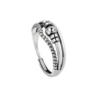 Messing ringen, silver plated, Verstelbare & mode sieraden & voor vrouw, zilver, nikkel, lood en cadmium vrij, 8mm, Maat:7.5, Verkocht door PC