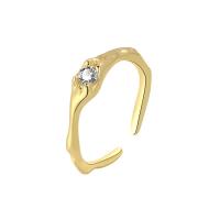 Cubic Zircon Brass Finger Ring with Cubic Zirconia plated Adjustable & fashion jewelry & for woman nickel lead & cadmium free 4.40mm US Ring Sold By PC