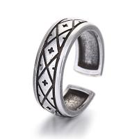 Brass Finger Ring silver color plated vintage & adjustable & for woman nickel lead & cadmium free US Ring Sold By PC