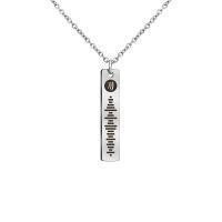 Edelstahl Schmuck Halskette, 304 Edelstahl, mit Verlängerungskettchen von 5cm, Rechteck, unisex & Oval-Kette, keine, 7x35x1.50mm, Länge:ca. 50 cm, verkauft von PC