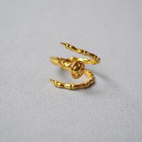 Кольца из латуни, Латунь, плакирован золотом, Регулируемый & Мужская, продается PC