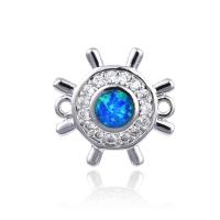 Cubic Zirconia Micro Pave Brass Connector with Opal plated & micro pave cubic zirconia Length Approx 8.66 Inch Sold By Lot