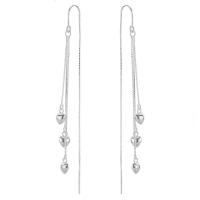 925 Sterling Silver Drop &  Dangle Earrings & for woman silver color 150mm Sold By Lot
