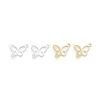 925 Sterling Silver Connectors, Butterfly, different packing style for choice & hollow, more colors for choice, 10mm, Sold By Lot