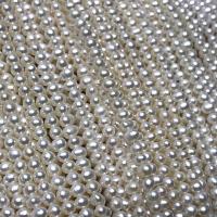 Perline perle d'acqua dolce naturale, perla d'acquadolce coltivata naturalmente, DIY, bianco, 3-4mm, Venduto per Appross. 15 pollice filo