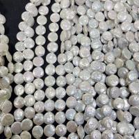Perles nacres baroques de culture d'eau douce , perle d'eau douce cultivée, DIY, blanc, 14mm, Vendu par Environ 15 pouce brin