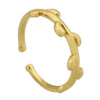 Anillo de dedo de latón, metal, chapado en color dorado, Joyería & para mujer, dorado, 5mm, Vendido por UD