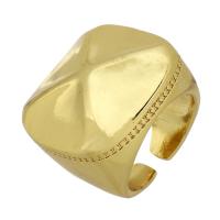 Ring Finger mosiądz, Platerowane w kolorze złota, biżuteria moda & dla kobiety, złoty, 25.50x25mm, rozmiar:7, sprzedane przez PC