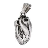 Stainless Steel Heart Pendants 316 Stainless Steel polished fashion jewelry & DIY & blacken original color Approx 5mm Sold By PC