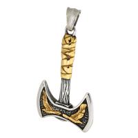 Stainless Steel Pendants 316 Stainless Steel Axe plated fashion jewelry & DIY & blacken two different colored Approx 5mm Sold By PC
