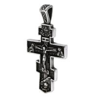 Stainless Steel Cross Pendants 316 Stainless Steel polished fashion jewelry & DIY & blacken black Approx 5mm Sold By PC
