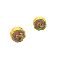 Zinc Alloy Jewelry Beads sang gold plated DIY & enamel nickel lead & cadmium free 10mm Sold By PC