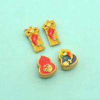 Zinc Alloy Enamel Pendants sang gold plated DIY nickel lead & cadmium free Sold By PC