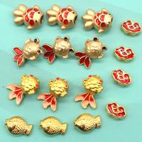 Tibetan Style Jewelry Beads, sang gold plated, DIY & different styles for choice & enamel, more colors for choice, nickel, lead & cadmium free, 10mm, Sold By PC
