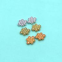 Zinc Alloy Jewelry Beads Chinese Knot plated DIY & enamel nickel lead & cadmium free 10mm Sold By PC