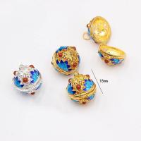 Brass Jewelry Pendants, Round, plated, can open and put into something & enamel, more colors for choice, nickel, lead & cadmium free, 18mm, Sold By PC