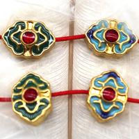 Tibetan Style Jewelry Beads, gold color plated, DIY & different styles for choice & enamel, more colors for choice, nickel, lead & cadmium free, 13x10x6mm, Sold By PC