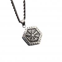 Stainless Steel Pendants, 316L Stainless Steel, Hexagon, fashion jewelry & Unisex, original color, 29x33mm, Sold By PC