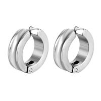 Titanium Steel  Earring polished fashion jewelry & Unisex 12mm Sold By PC
