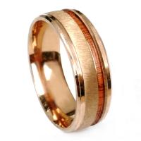Ring Finger ze stali nierdzewnej, Stal nierdzewna 304, biżuteria moda & różnej wielkości do wyboru & dla człowieka, różowe złoto, sprzedane przez PC