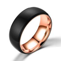 Stainless Steel Finger Ring, 304 Stainless Steel, fashion jewelry & Unisex & different size for choice, black, 8mm, Sold By PC