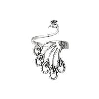 Brass Finger Ring, Phoenix, silver color plated, vintage & Adjustable & for woman, silver color, nickel, lead & cadmium free, 31.60mm, US Ring Size:7, Sold By PC