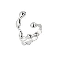 Brass Finger Ring platinum color plated Adjustable & fashion jewelry & for woman platinum color nickel lead & cadmium free 27mm US Ring .5 Sold By PC