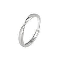 Brass Finger Ring, Donut, platinum color plated, Adjustable & for woman, platinum color, nickel, lead & cadmium free, 3mm, US Ring Size:9.5, Sold By PC