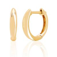 Brass Huggie Hoop Earring, Geometrical Pattern, plated, fashion jewelry & for woman, more colors for choice, nickel, lead & cadmium free, 15mm, Sold By Pair