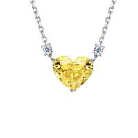 Ожерелья из латуни, Латунь, Сердце, покрытый платиной, Женский & со стразами, Много цветов для выбора, длина Приблизительно 40 см, продается PC